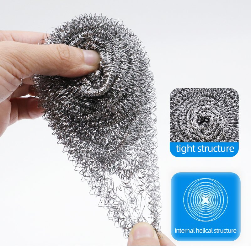 Stainless Steel 410 Scrubber Kitchen Scourer Dish Wash Ball Pot Cleaning Ball 15g