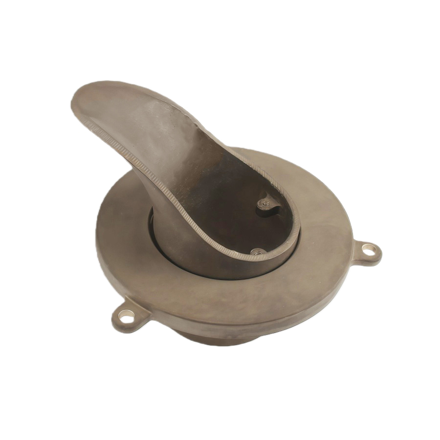 No-Hub Downspout Water Diversion Nozzle in Nickel Bronze
