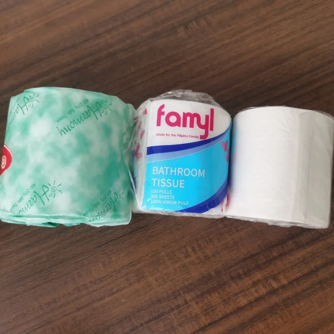 Cheap 2/3 Ply Soft Biodegradable Bamboo Unscented Embossed Jumbo Roll Toilet Bathroom Tissue Paper with Core