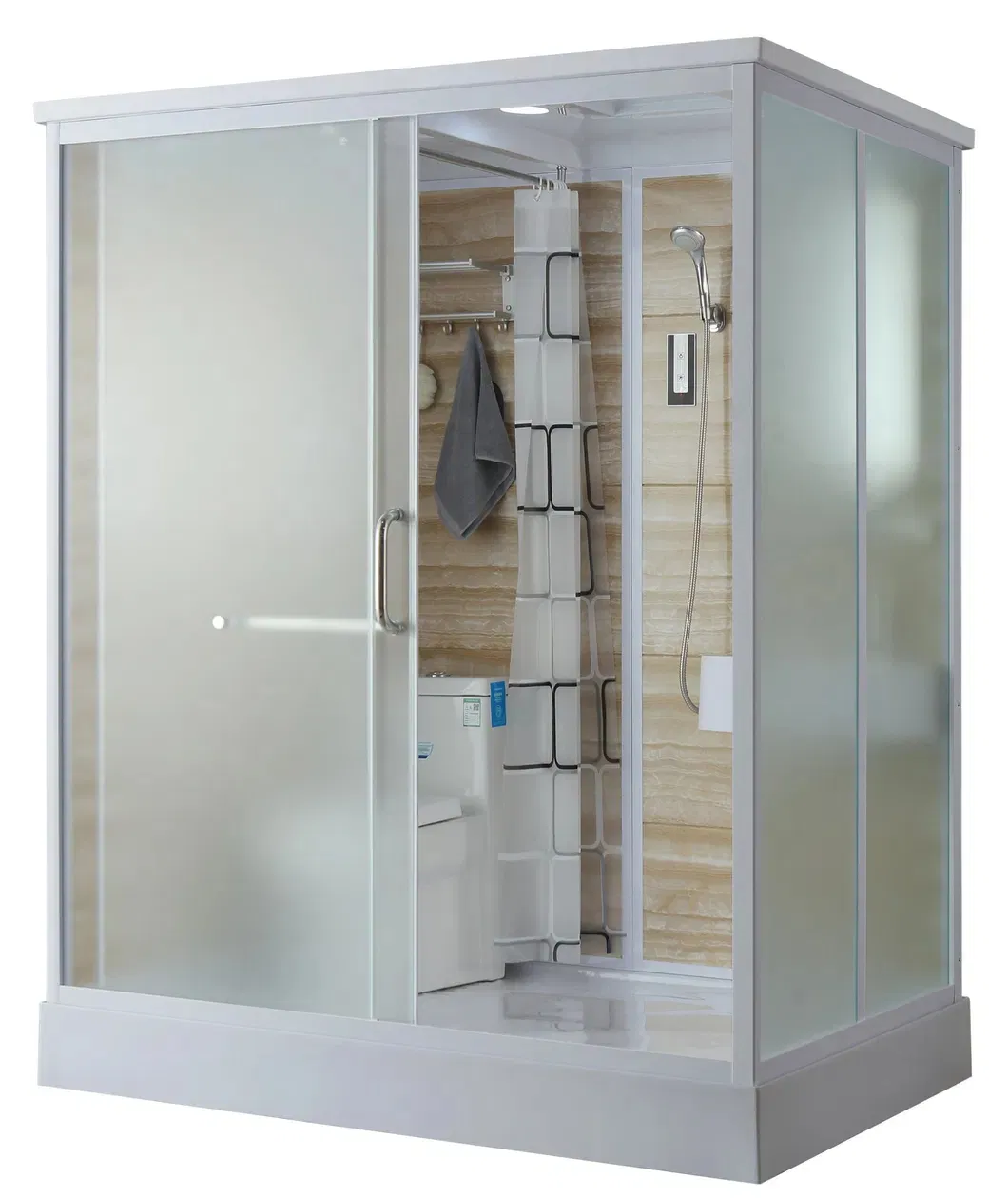 Prefab Toilet Bathroom Integrated Bathroom Glass Shower Cabin