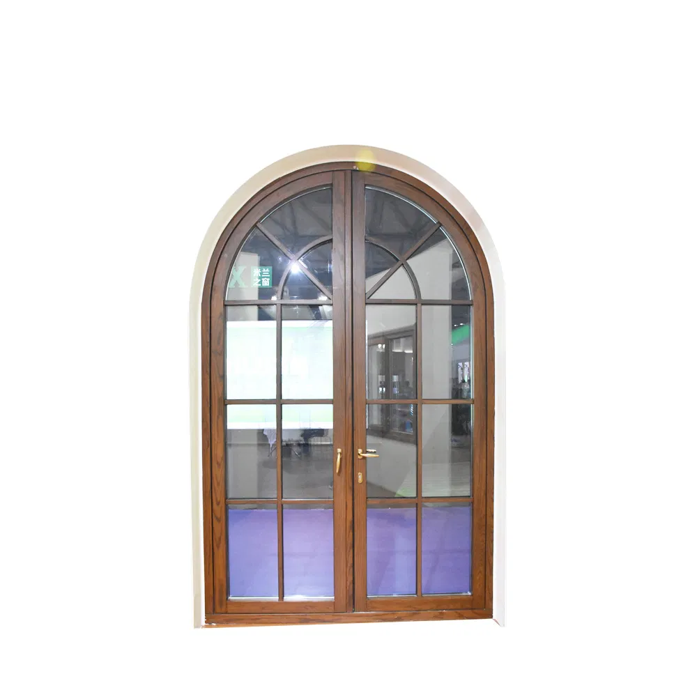 Interior Arch Mirror Glass Aluminum Swing Door