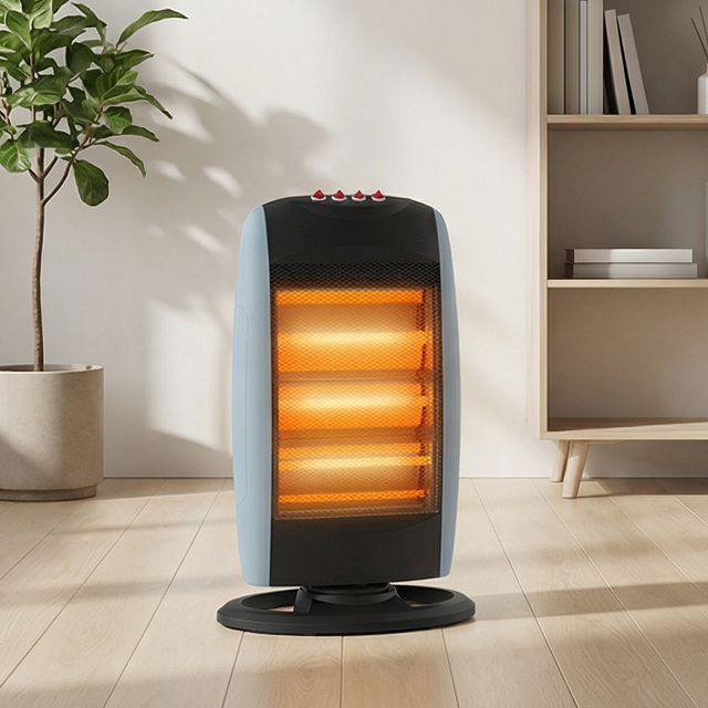Quick Heat Halogen Heater with Optional Thermostat and Oscillation