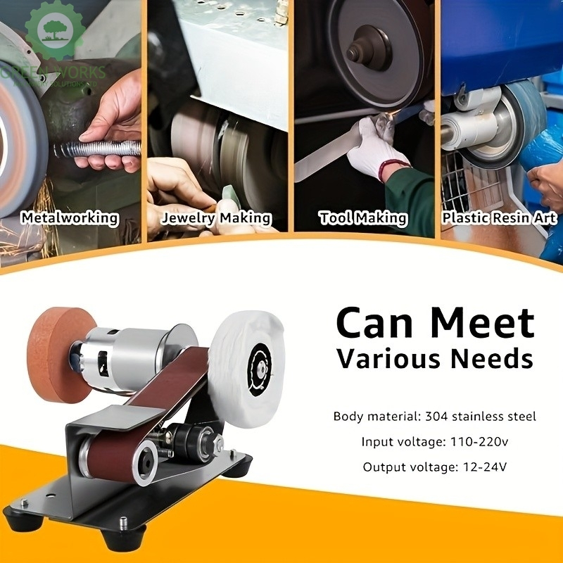 Best Mini Belt Sanders in 15 Degree Knife Sanding Machine, Electric Desktop Sanding Machine, 7 Adjustable Speed Buffer Polishing Machines