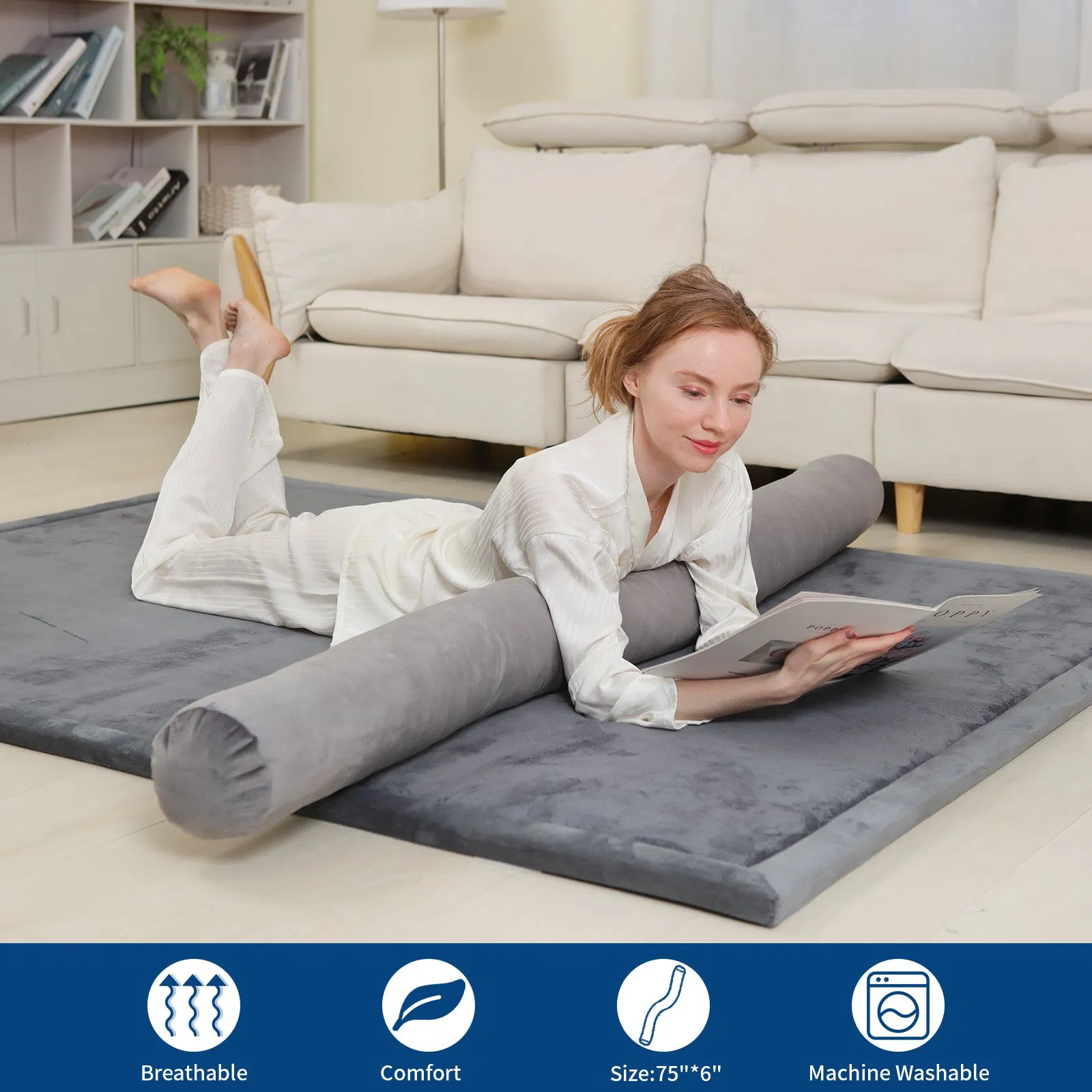 Wholesale Hug Pillow Microfiber Filling Roll Round Long Body Pillow