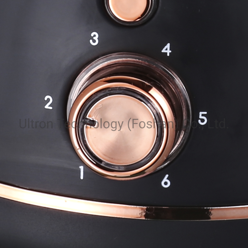 Stainless Steel Automatic Pop-up Toaster with High Lift & Variable Width, Black and Rose Gold