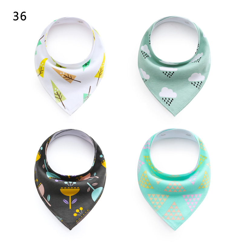 0143 Saliva Towel Baby Bib Fleece Cotton Triangle Towel Spring and Autumn