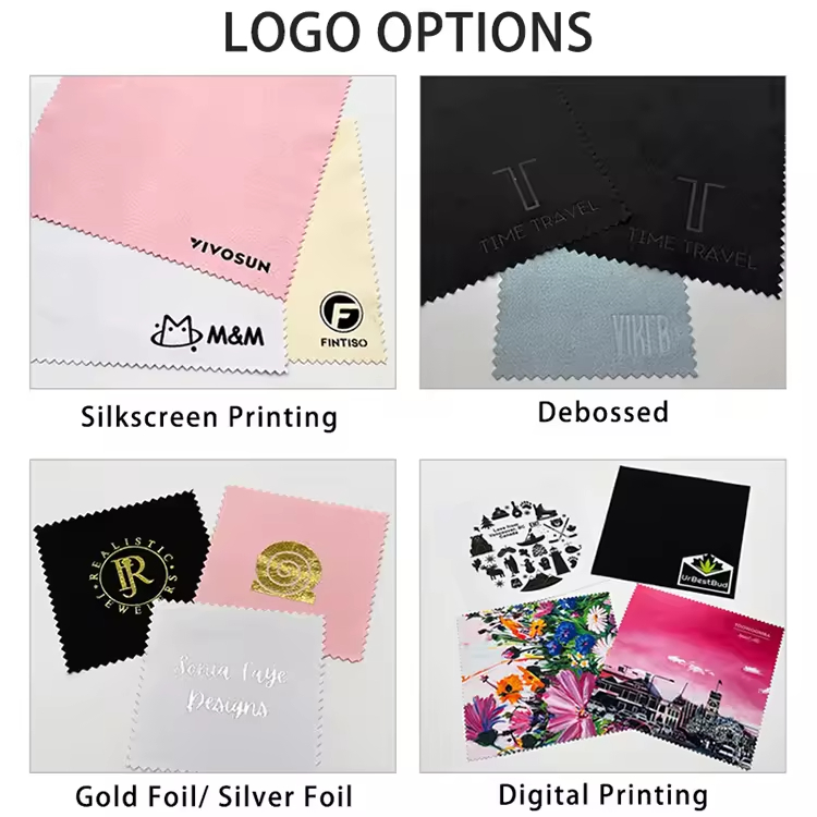 Soft Custom Printed Logo Microfibre Microfiber Watch Cleaning Cloth