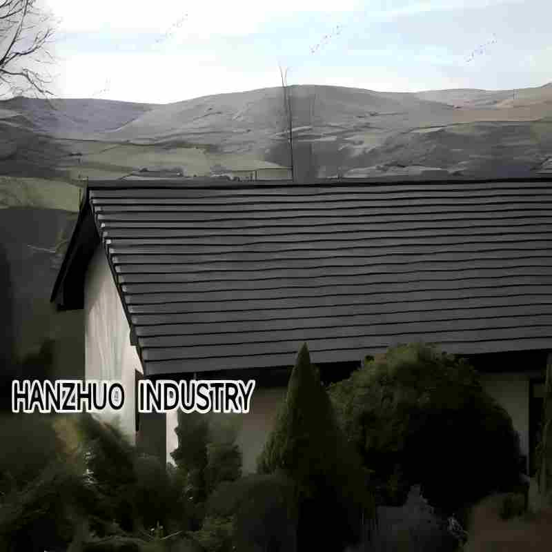 Synthetic Cedar Shake Tile Durable Wind Resistant Fireproof Waterproof Roof Tile