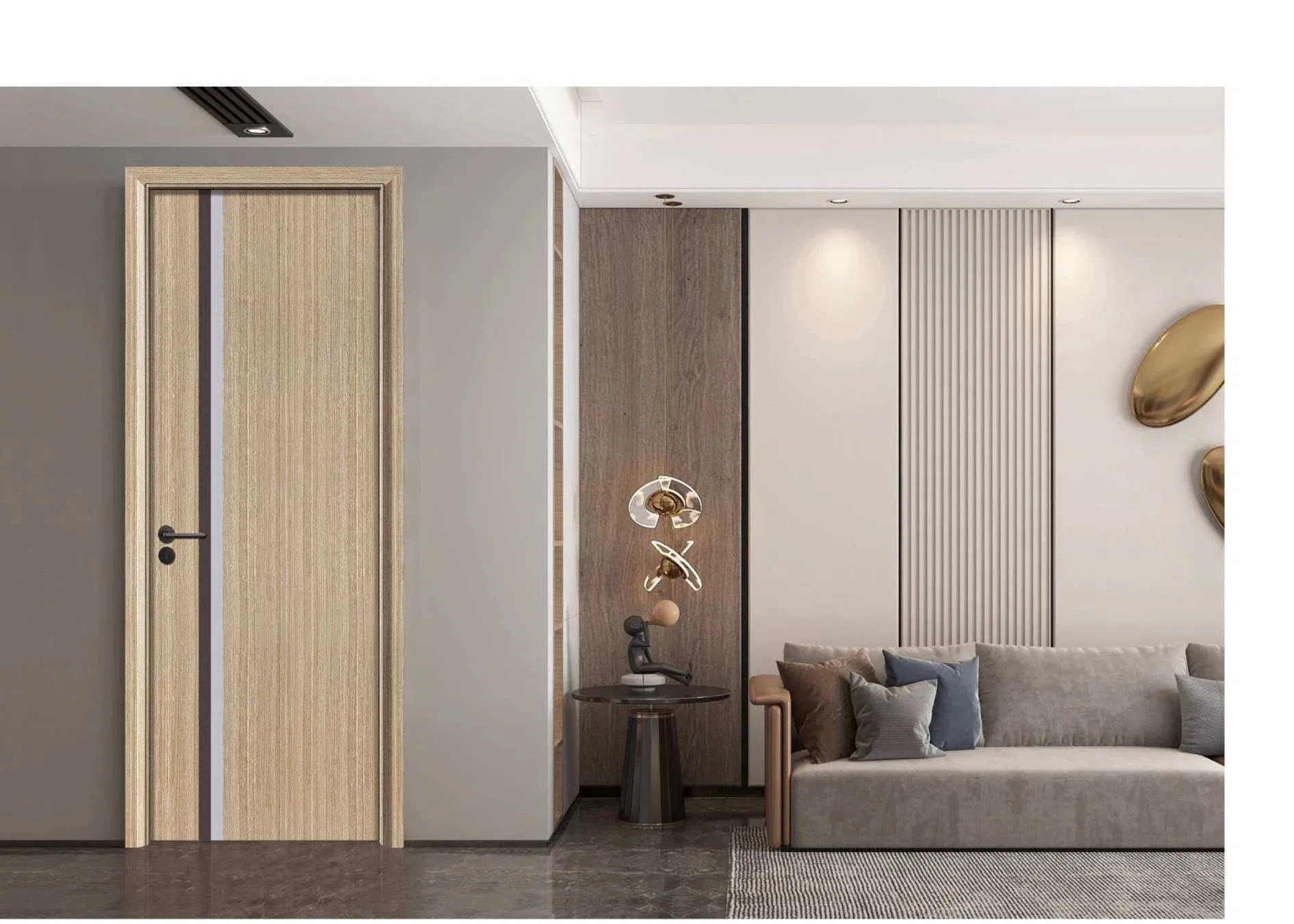 High Cost Performance Corrosion Resistant Interior WPC Door for Home Decoration