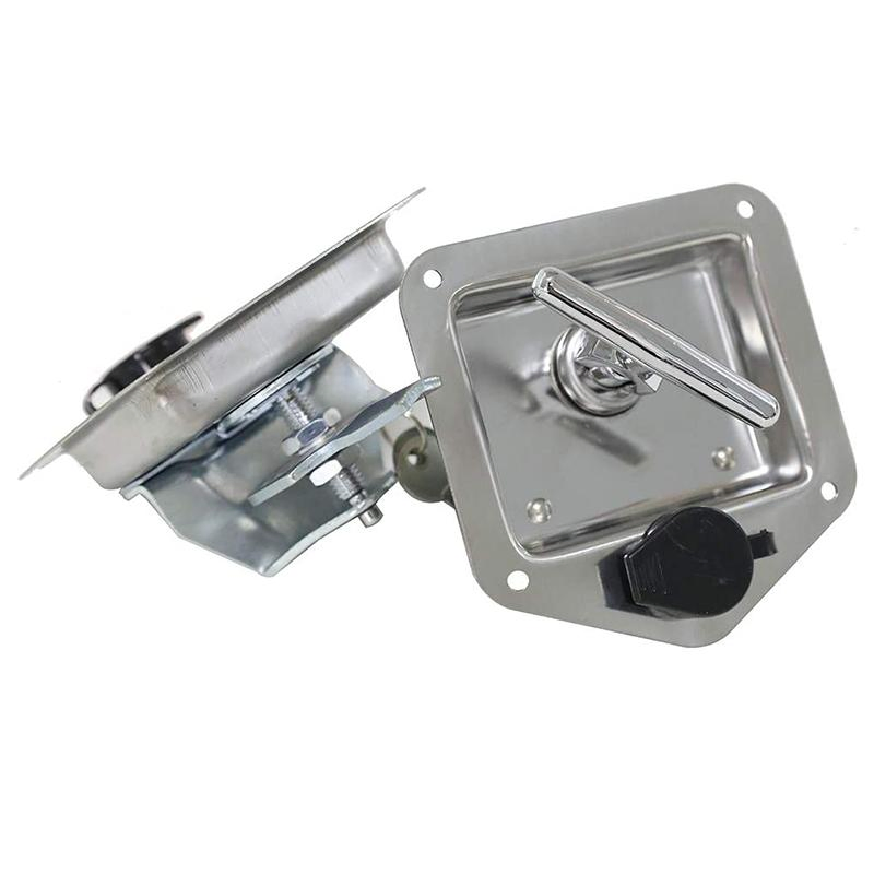 Highly Polished Stainless Steel Trailer Folding T Compression Handle Paddle Panel Latch RV Truck Toolbox Lock for Ute Drawer
