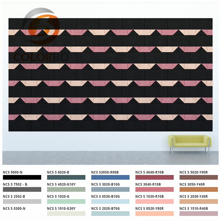 Practical Black Surface Wood Wool Acoustic Panel