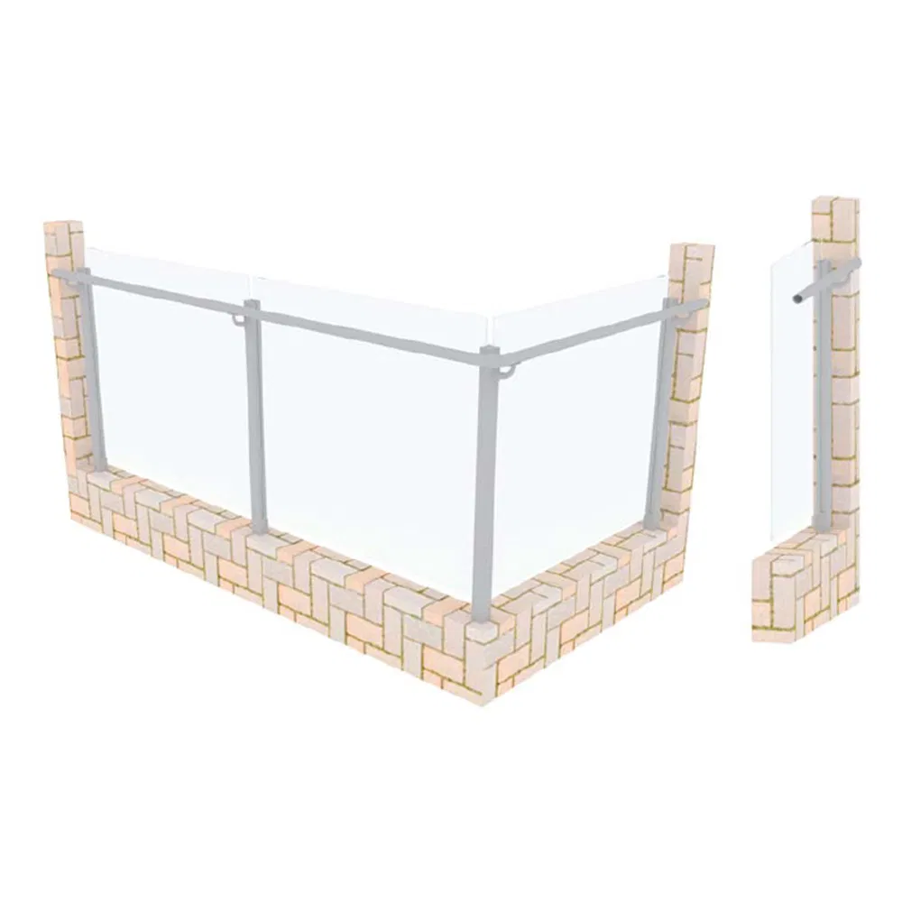 Ace Deck Aluminum Structure Frame Glass Railing/ Glass Handrail