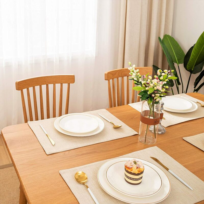 Brighthomey Place Mat Washable Large Heat Insulated Decorative Table Place Mats