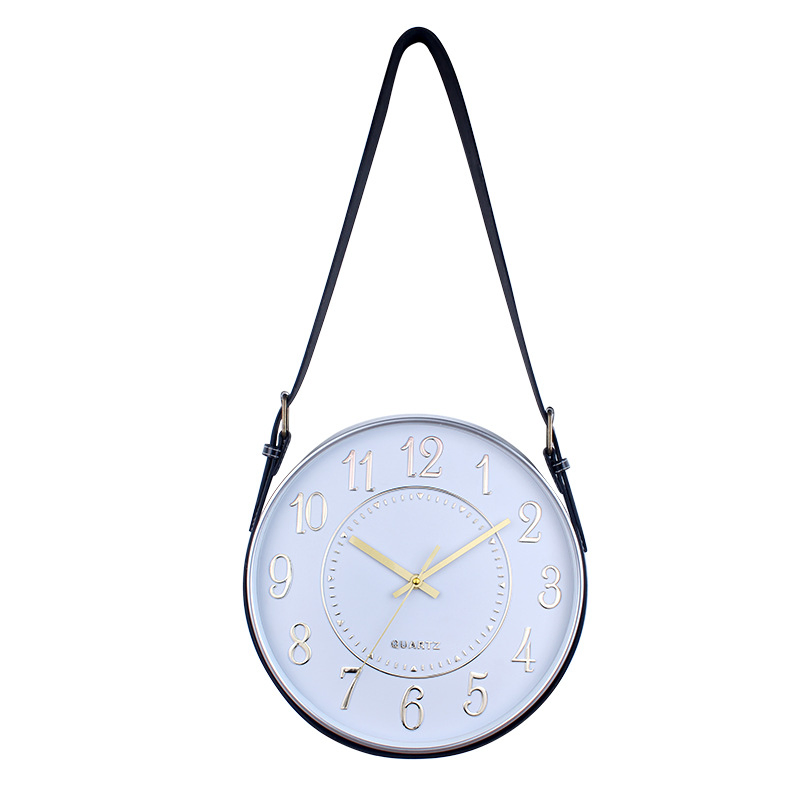 Minimalist Wall Clock Black Gold 3D Element Decorative Wall Clock