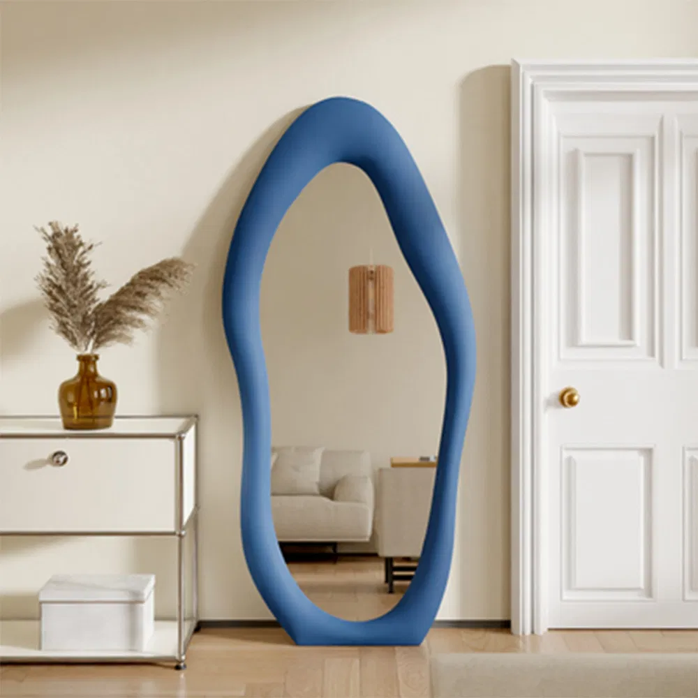 2024 New Fashion Wave Home Decoration Standing Full Body Full Length Mirror