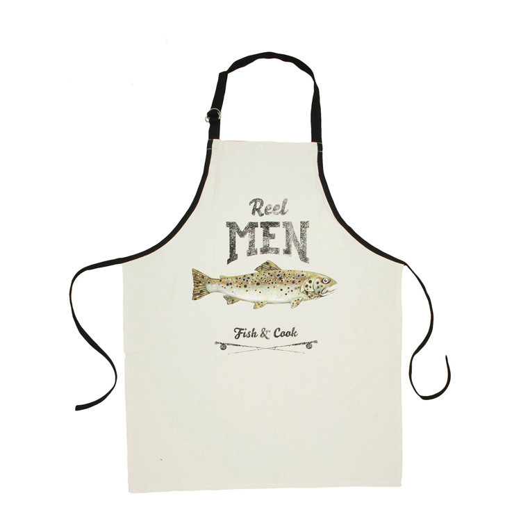 China Factory OEM Custom Design Printed Promotional Cotton Polyester Kitchen Apron