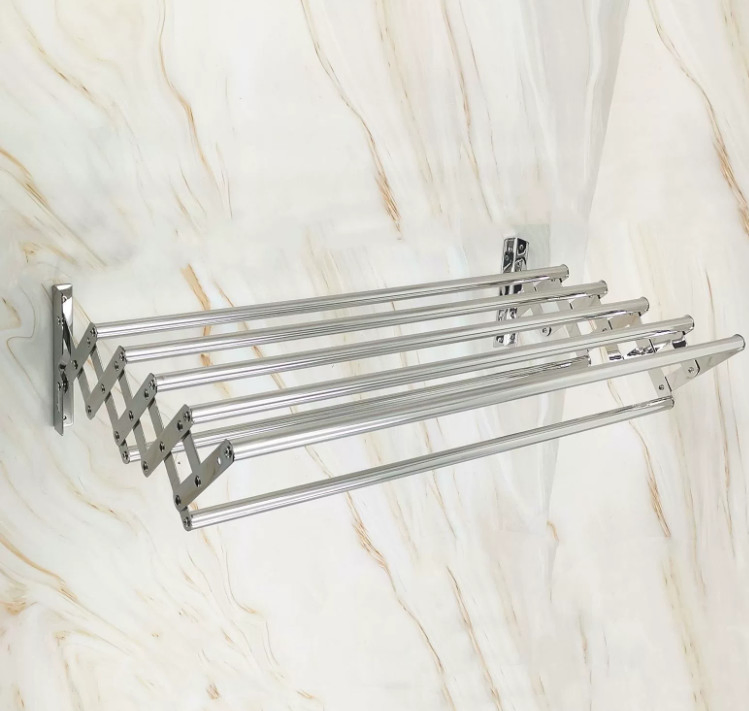Stretch out and Draw Back Bathroom Fitting Accessories Towel Shelf Rack