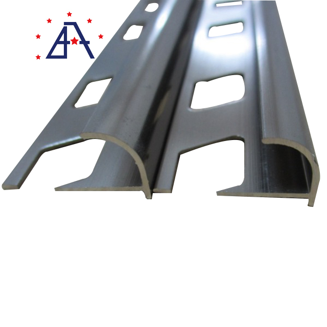 Misumi Custom 8mm Wall External Corner Applications Round Aluminum Tile Trim for Home Office Decoration