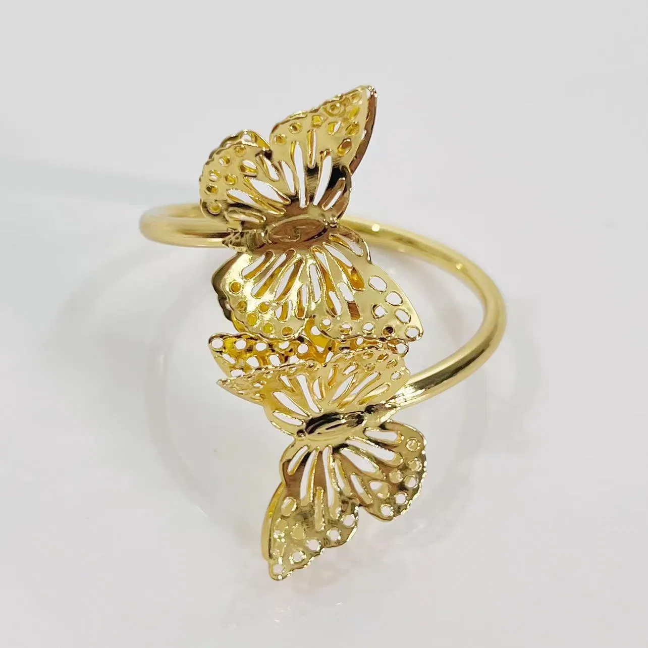 Metal Hollowed-out Butterfly Napkin Ring Home Restaurant Napkin Holder