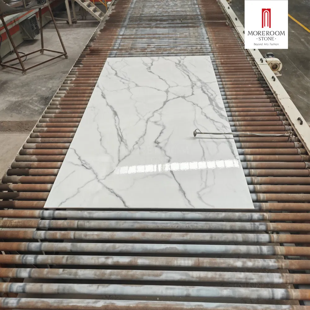 Porcelain Slab Statuario Diamante Marble Tiles for Fresh Natural Style Wall Cladding