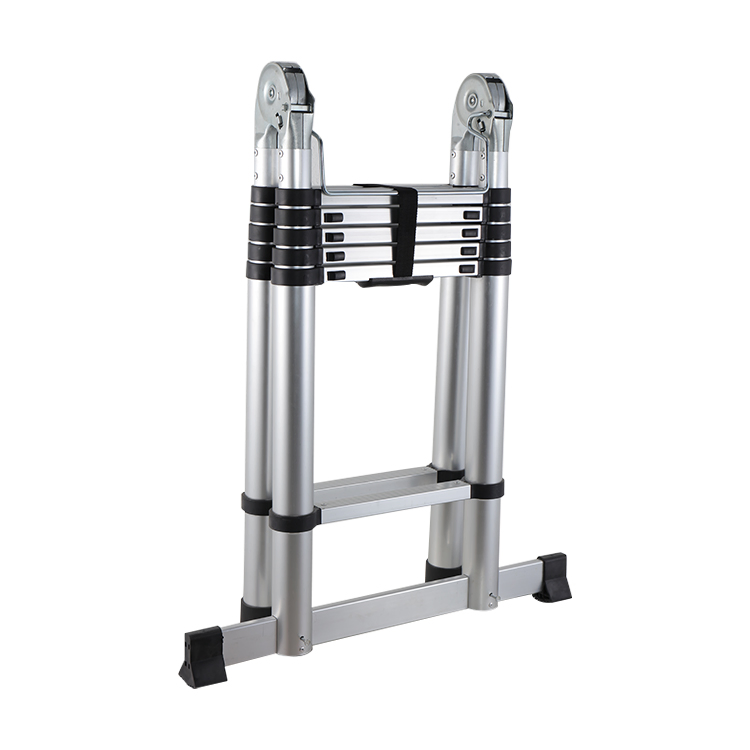 Practical Two-Sided Aluminium Telescopic Ladder with Joint Connection