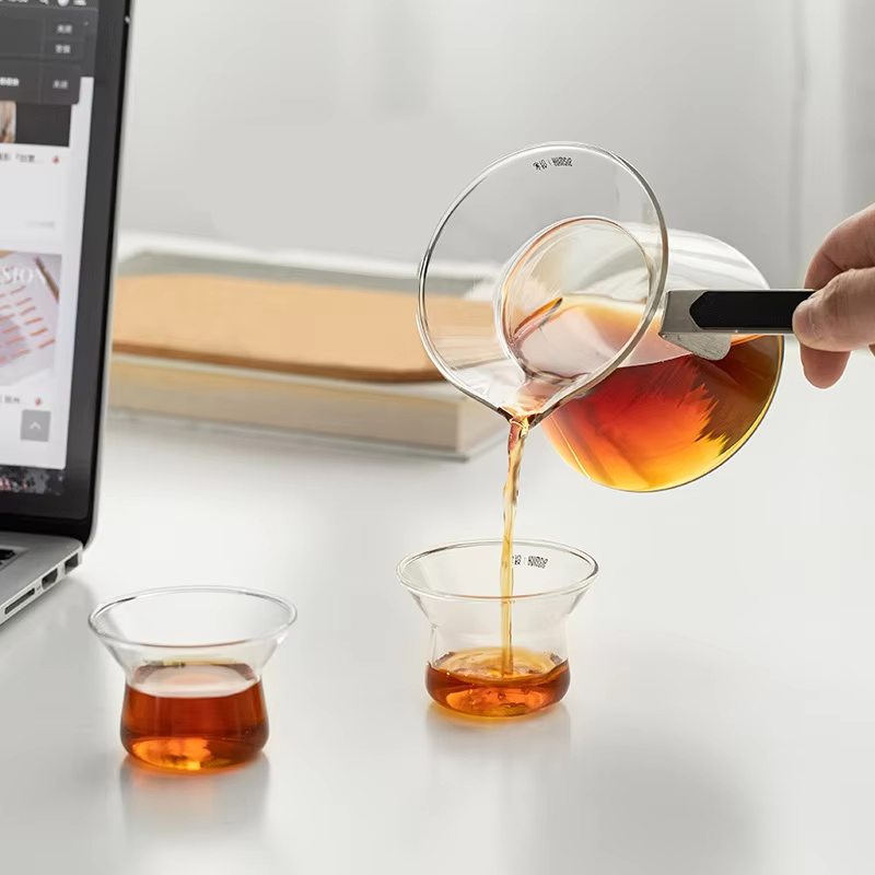 Hot Selling Magnetic Coffee & Tea Glass Pot Set One Click Separation Filter Pour Over Coffee Drip Kettle with Side-Handle