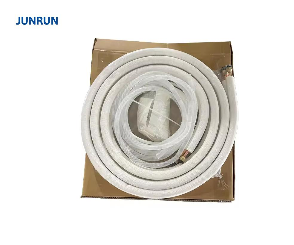1/4"X1/2" 16FT Copper Ductless Mini Split Line Manifold Gauge Compressor HVAC Spare Parts Tools Flaring Tool Clamp Meter AC Connection Set Insulated Kit
