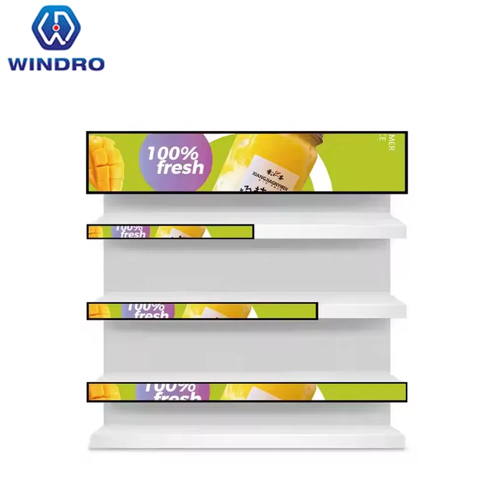 Stretched Bar LCD Ultra Wide LCD 28.6 Inch Shelf Display Resolution 1920*540 Dimension 733.5*235 mm Support Customization