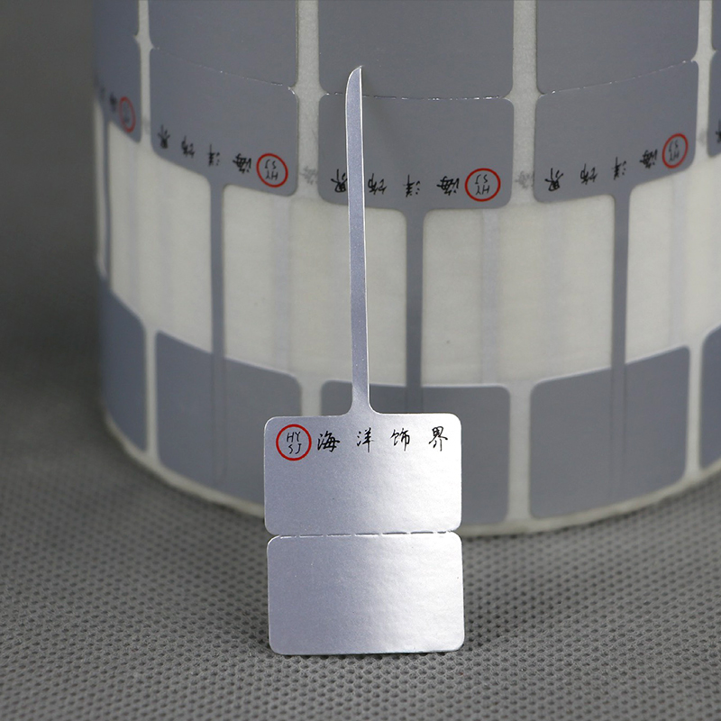 Custom Silver Labels Printed Adhesive Label Sticker Roll for Necklace Ring Jewelry