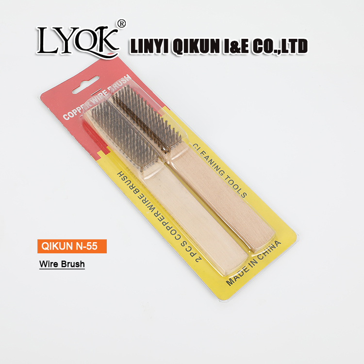 N-55 Decoration Construction Hardware Hand Polishing Tools Plastic Handle Wire Steel Brush