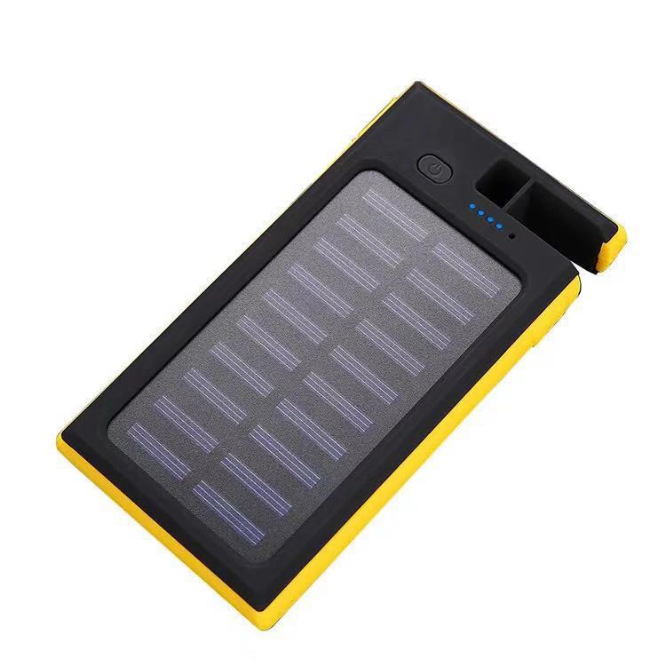 Lightweight Portable Solar 8000mAh Mobile Power Bank Dual USB with Camping Lights Emergency Power Bank