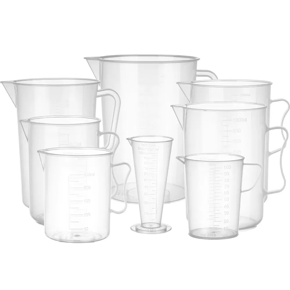 530ml Transparent Plastic Cocktail Shaker with Scales Hand Drink Mixer Bartending Cup