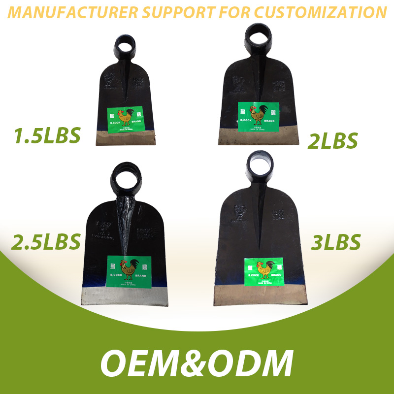 High Quality Farming Agriculture Garden Hoe Wooden Handle with Rail Steel Hoe Head