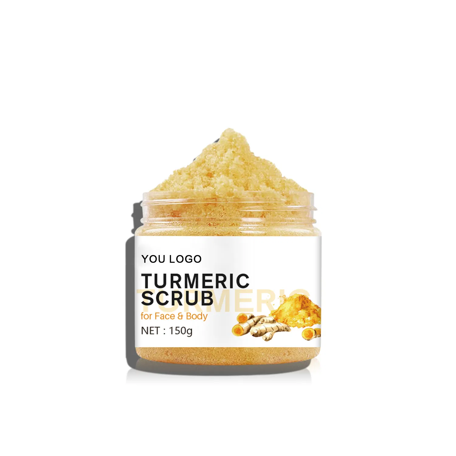 Beauty Skin Care Exfoliating and Deep Cleansing Turmeric Face Body Scrub Cosmetics
