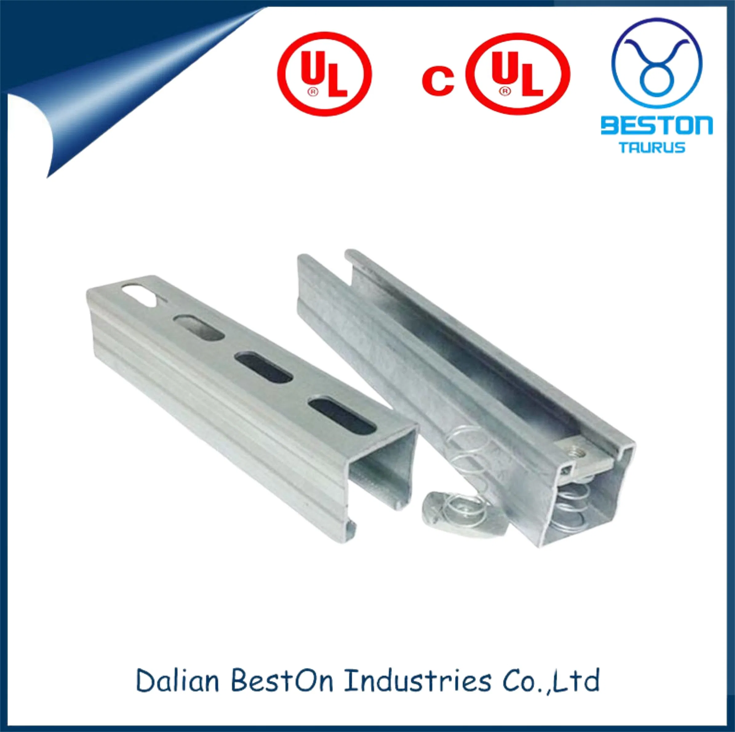 Slotted Metal Channel, C/U Steel Profile for Shelving and Installation