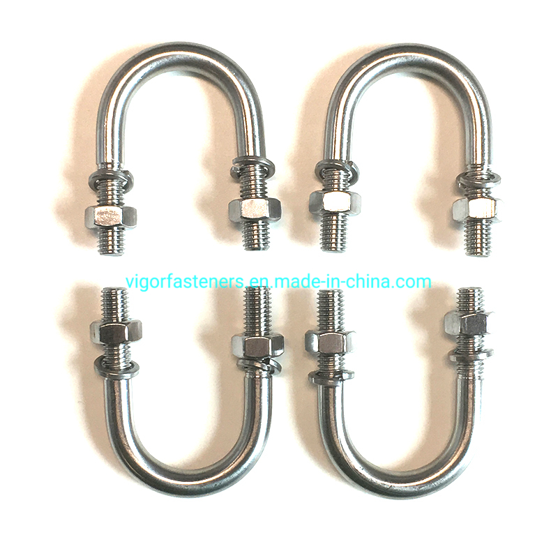 M4 M5 M6 Stainless Steel SS304 Carbon Steel Anchor Bolt J Hook Bolt U Bolt Clamp U Bolt U Bolt and Nut Truck U Bolts Bending Machine