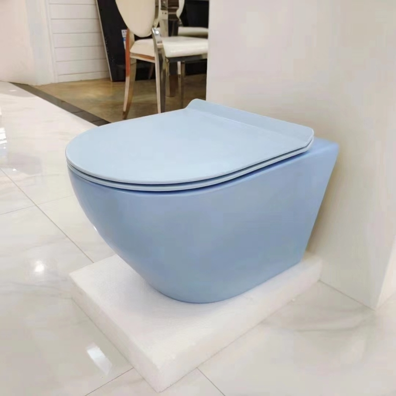 Colorful Option Bathroom Sanitary Toilet Inodoro Suspendido Commode Bidet Seat Ceramica Water Closet Wall-Mounted Wc Toilet