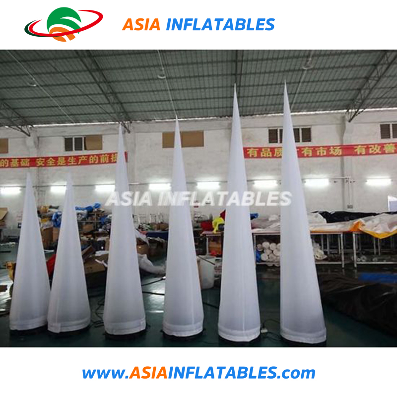 Color Changing LED Inflatable Lighting Tower, Beautiful LED Inflatable Lighting Cone