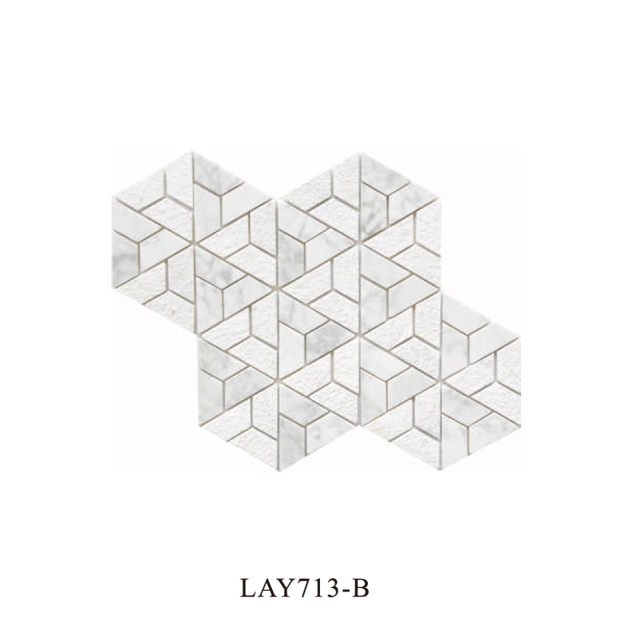 Мозаика шестигранная мраморная для кухни 300x300 мм