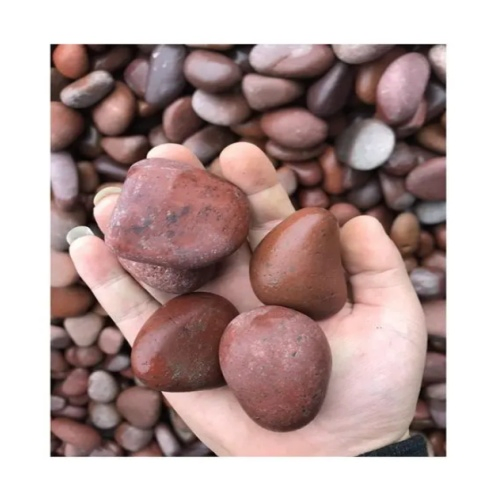 Red Natural River Pebbles Garden Decoration Red Polished Stone Pebble