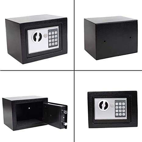 17e 0.17 Cubic Feet Home Office Hotel Small Key Electronic Security Safe Digital Mini Safe