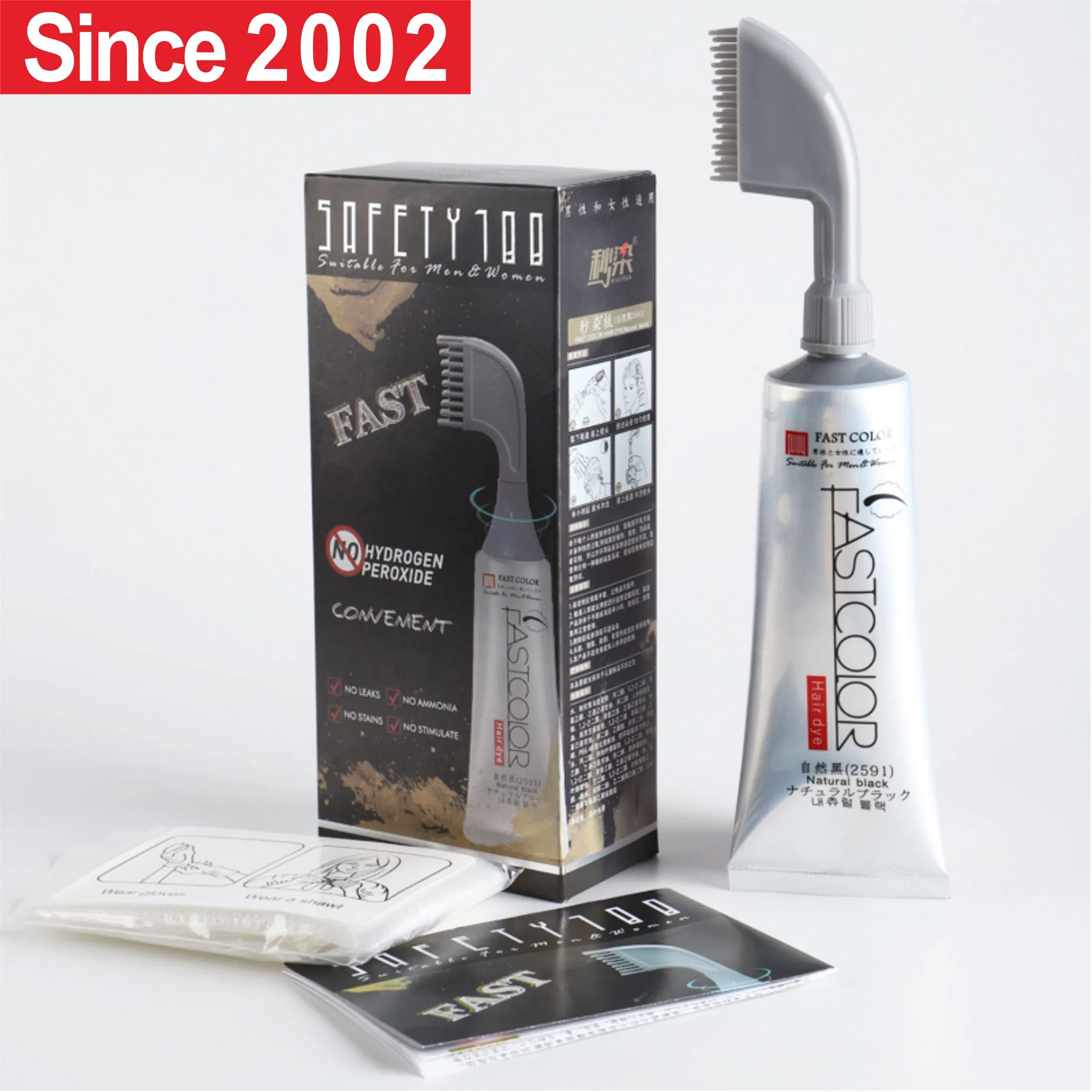 Support Customization Wholesale Fastcolor Hair Dye Comb Easy Coloring Herbal Hair Color