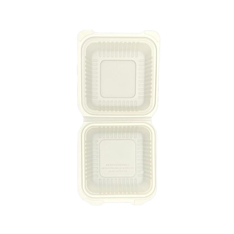 Compostable Cornstarch Degradable Meal Boxes Biodegradable Hamburger Box with Lhh-04