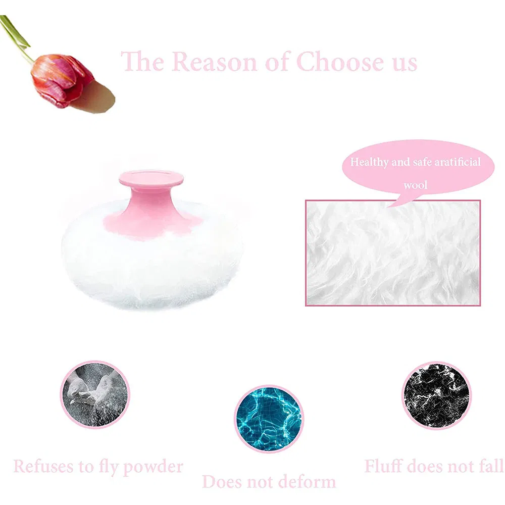 Baby Large Soft Handle Face Body Cosmetic Powder Puff