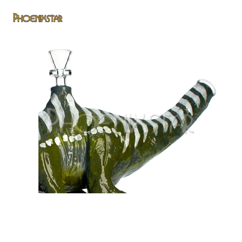 Factory Wholesale 3D Hand Painting Dinosaur Glass Smoking Water Pipe Art Crafts New