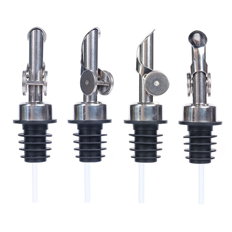 Premium Stainless Steel Weighted Pourer with Rubber Seal for Spirits