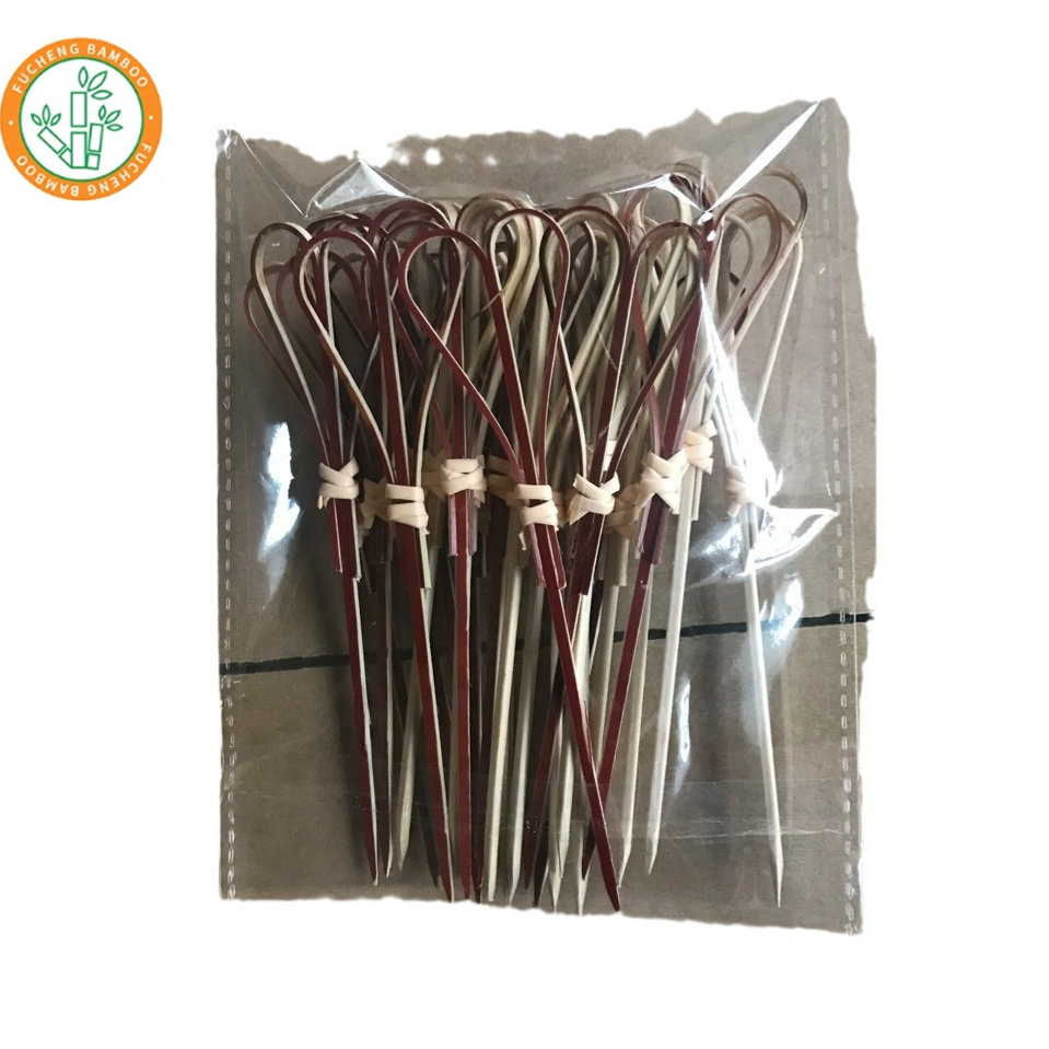 Personalized Packaging Bamboo Knot Picks - Eco - Friendly Disposable Bamboo Cocktail Picks