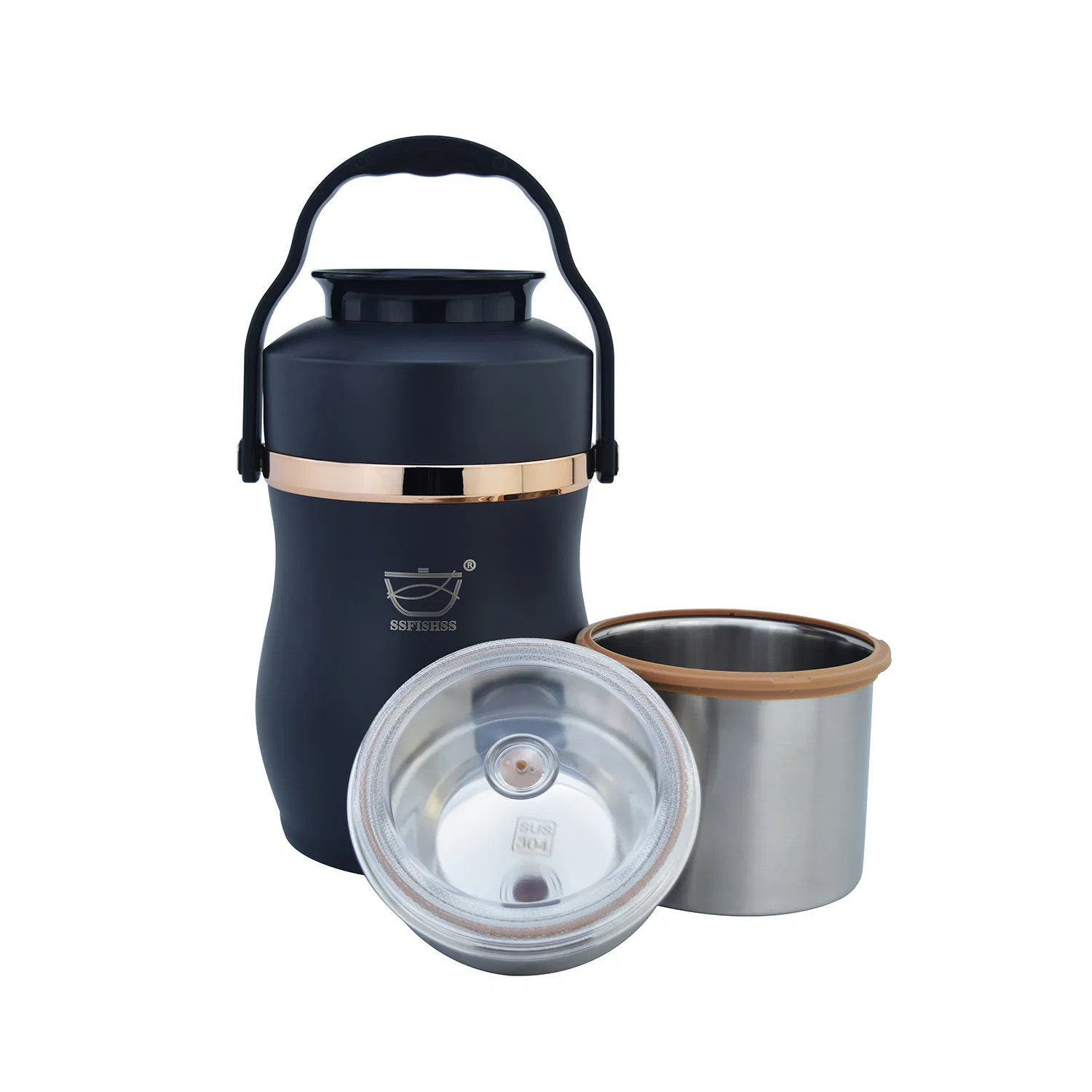 Blue Full Vacuum Insulated Braising Pot Lunch Box