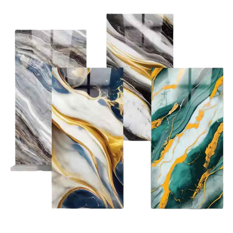 Wallpaper Marble Pattern Waterproof 3D Wall Paper for Kitchen Bathroom