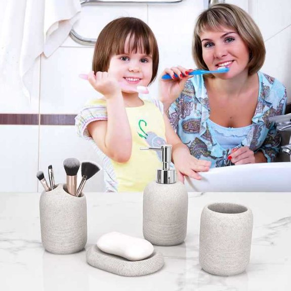 Luxury Matte Ceramic Bathroom Set Crack Gold Decoration Bathroom Accessory